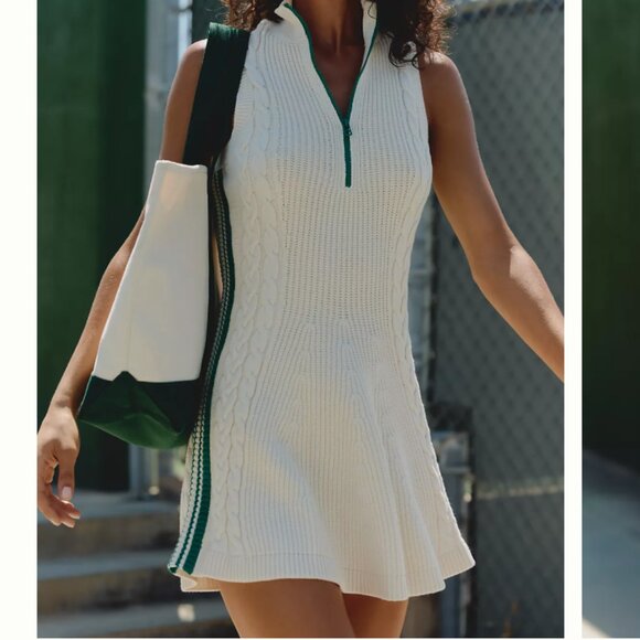 Anthropologie Dresses & Skirts - Daily Practice Side Lines Half-Zip Mini  Sweater Dress from Anthologies